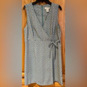 Compagnie Internationale Express Green/Yellow Floral Faux Wrap Dress Size 11/12‎